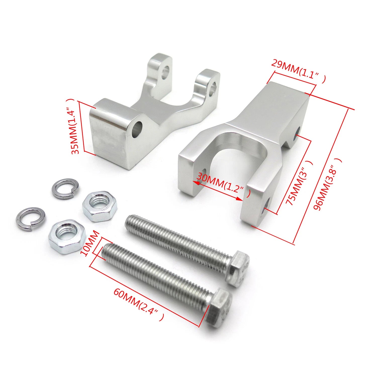 Front Lowering Kits for Arctic Cat DVX, Kawasaki FKX 400, Suzuki LT-Z400 (CNC)
