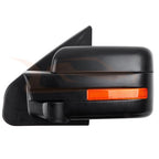 Set of 2 Power Heated Black Tow Mirrors for Ford F-150 (2004–2014)
