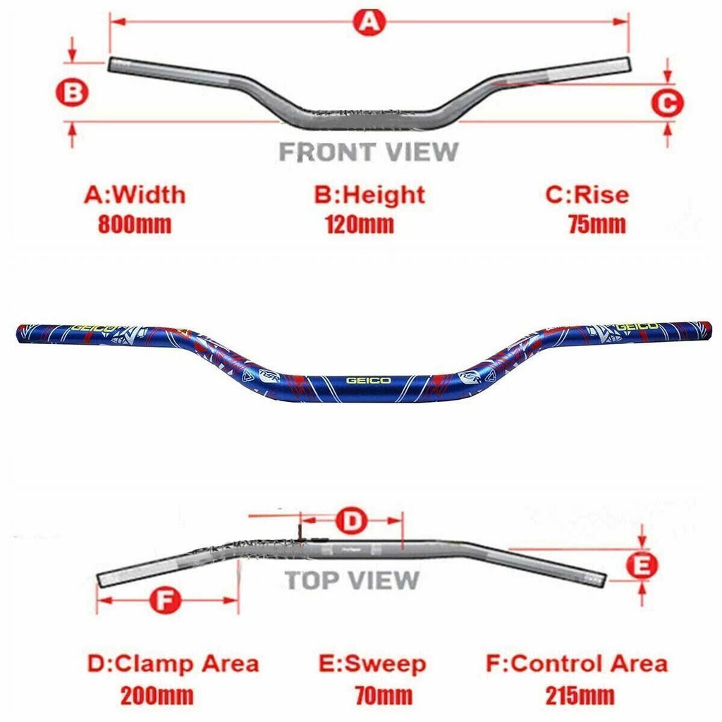 1 1/8" Handlebar Tubes for CRF, CR, KTM, YZ, WR, KX, KLX, RM, RMZ, RMX, DRZ (All Years)