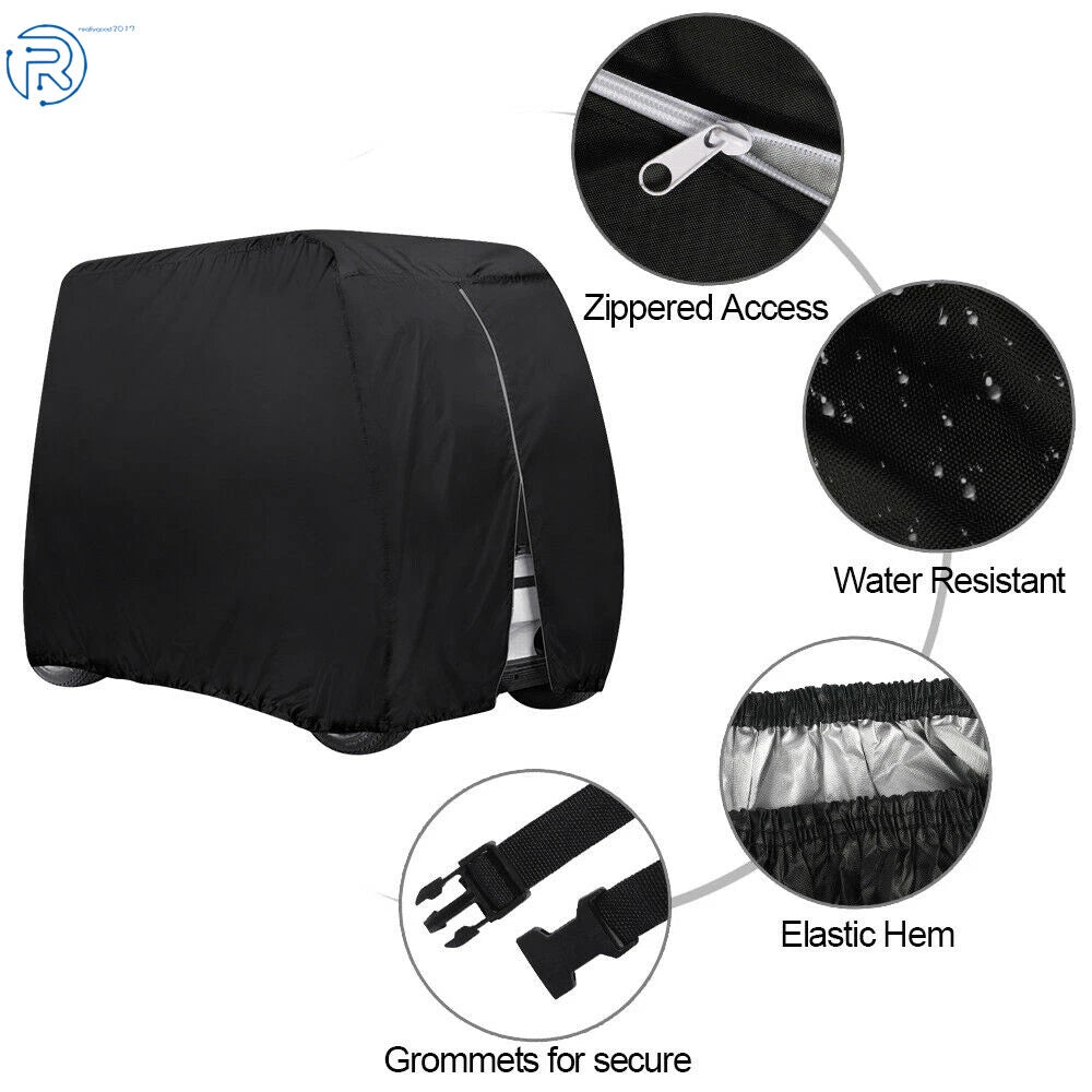 Golf Cart Storage Cover for EZGO, Club Car, Yamaha (4 Passenger)