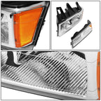 Chrome/Amber Side Headlight Bumper Lamps for Colorado Canyon (2004–2012)