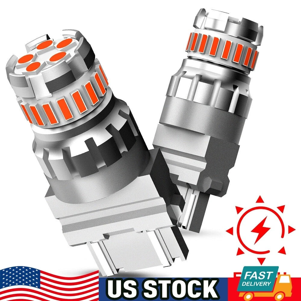 2X AUXITO LED 3157 Strobe Red Brake Stop Light Bulb for Various Models