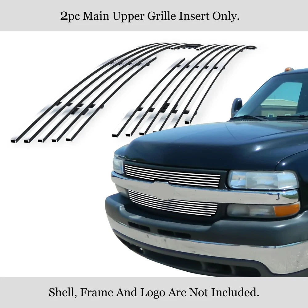 Chrome Billet Grill Insert for Chevy Silverado 2500/3500 (2001-2002)