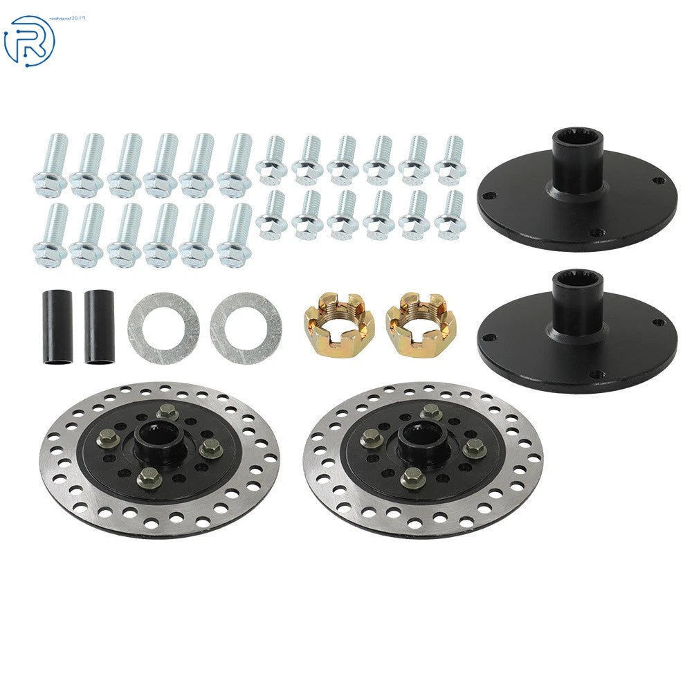 Set of 4 Rear Axle Kit for Go Kart Golf Cart ATV 40" 4 Stud Hub 7" 8" Wheels