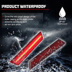 Set of 2 Red Lens LED Rear Bumper Side Marker Lights for Dodge Challenger
