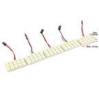 5X White LED 5050 15SMD Panel + Festoon T10 BA9S Adapter for Universal