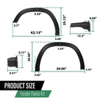Set of 4 Fender Flares for Dodge Ram 1500 (2019–2024)