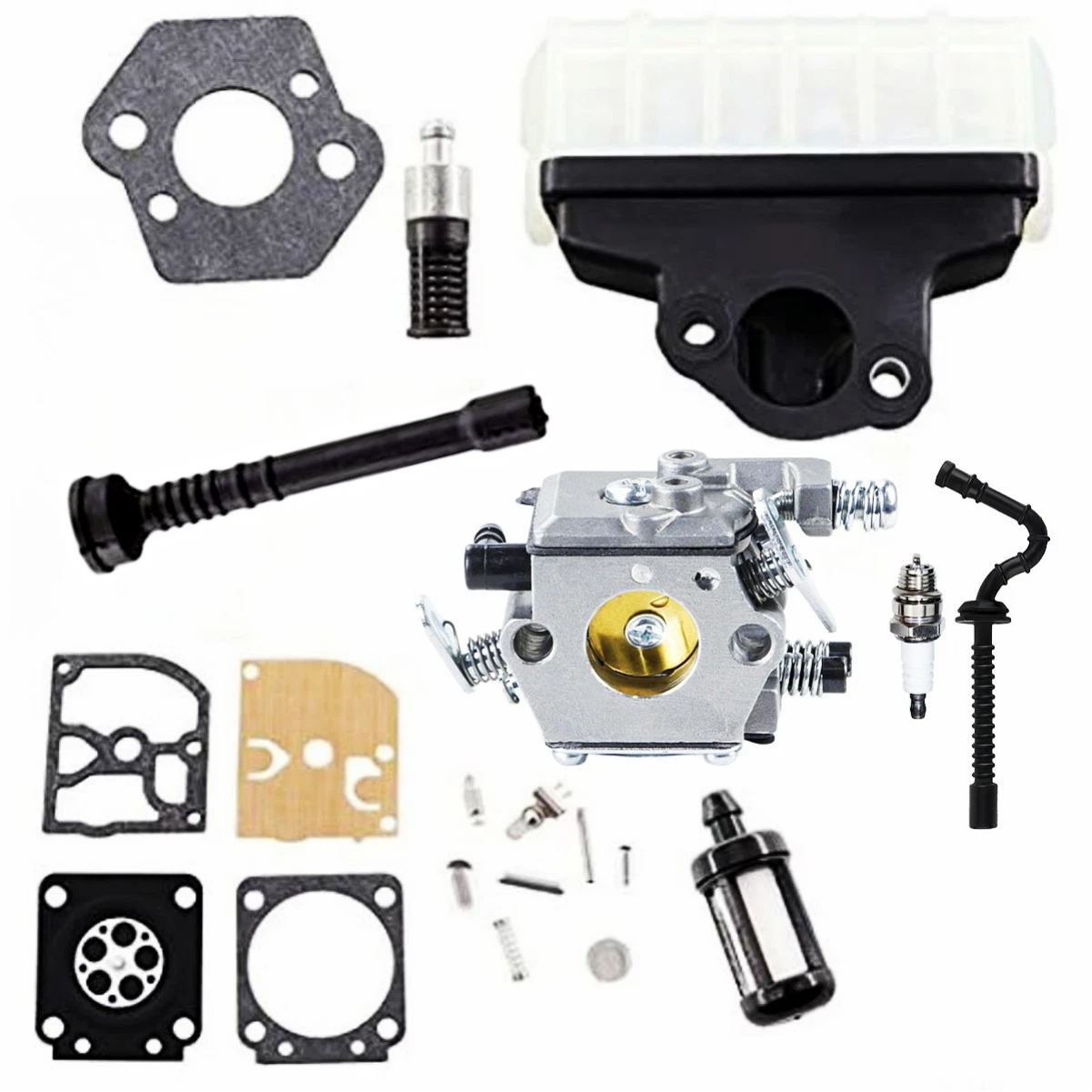 Carburetor Kit with Fuel Line Filter for MS210 MS230 MS250 Chainsaw