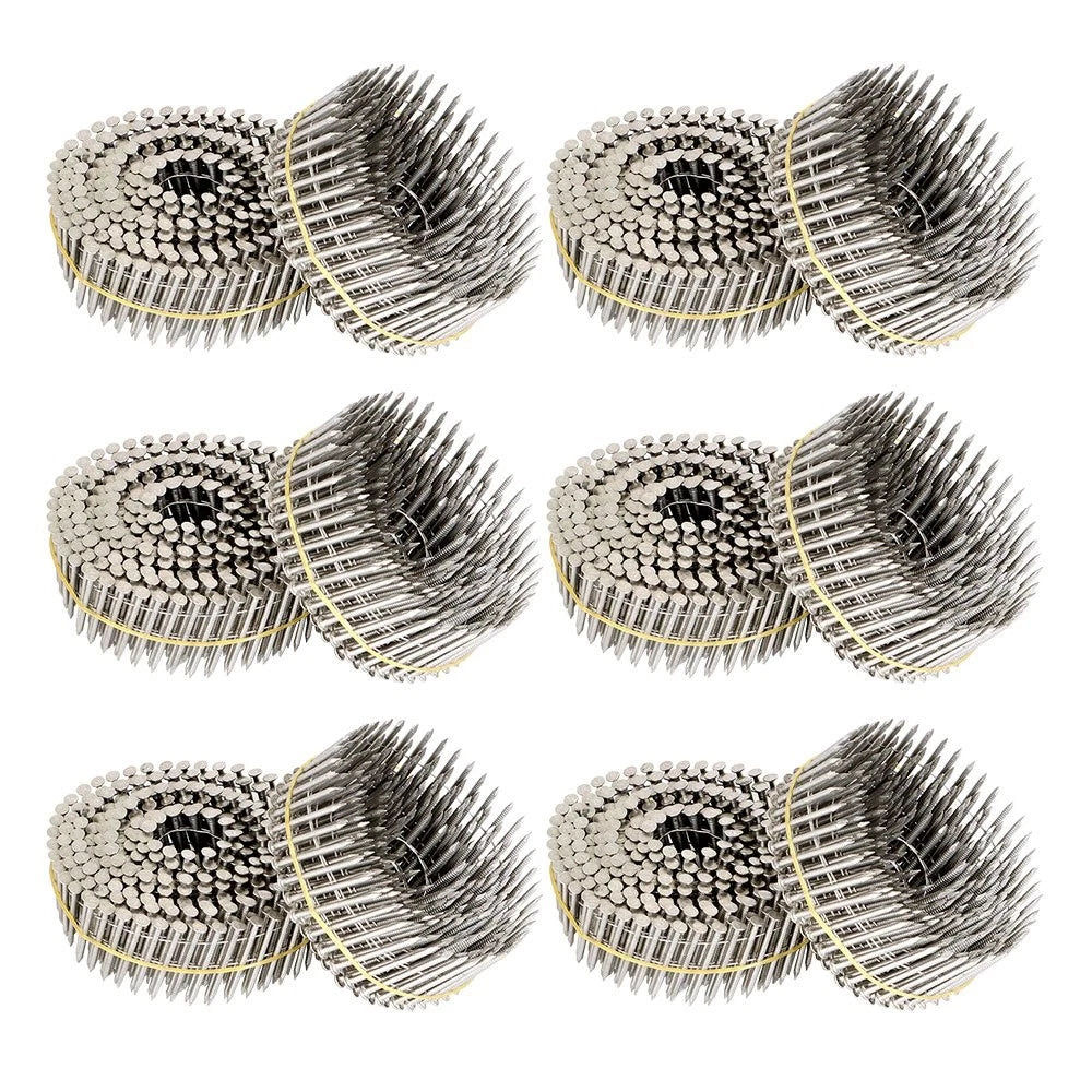 3600Pcs Ring Shank Stainless Steel Siding Nails 15 Degree Coil