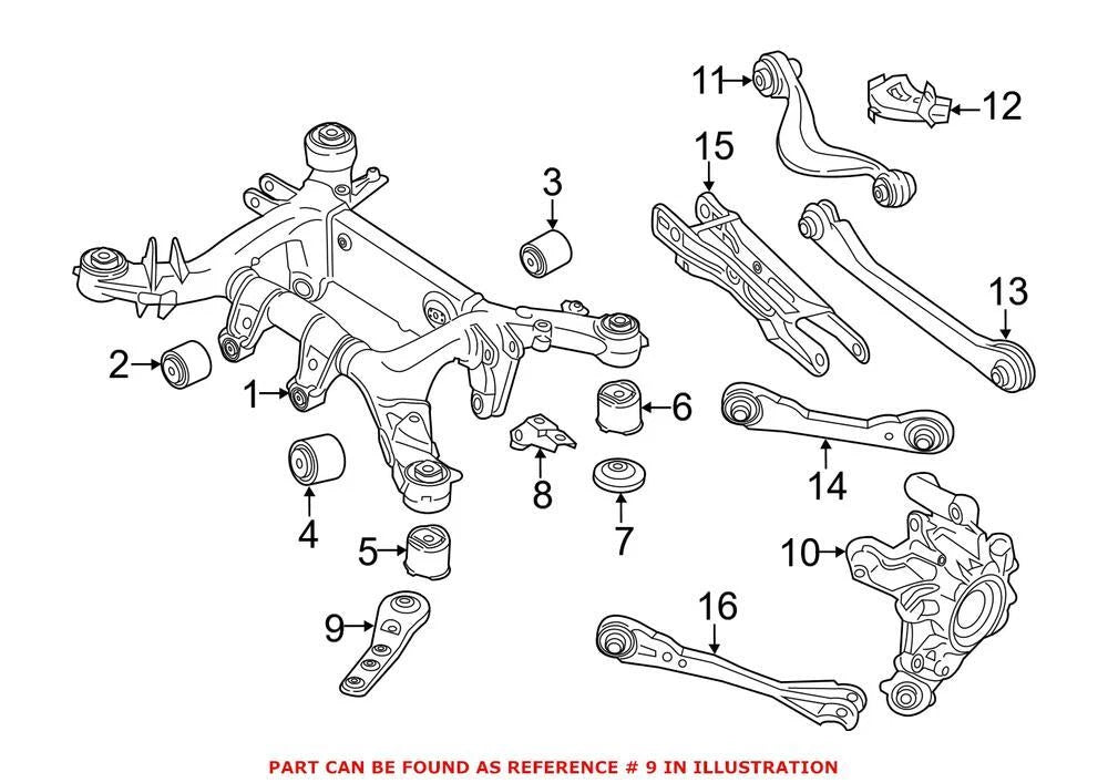 Suspension Subframe Reinforcement Bracket for BMW 530e, 530e xDrive (2018–2023)