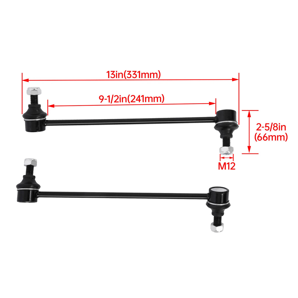 2Pcs Front Stabilizer Sway Bar End Links for Chevy Equinox/GMC Terrain (2008–2017)