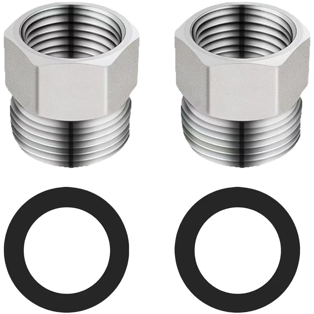 Threaded Brass Pipe Connector 3/8" Female to 1/2" Male for Water