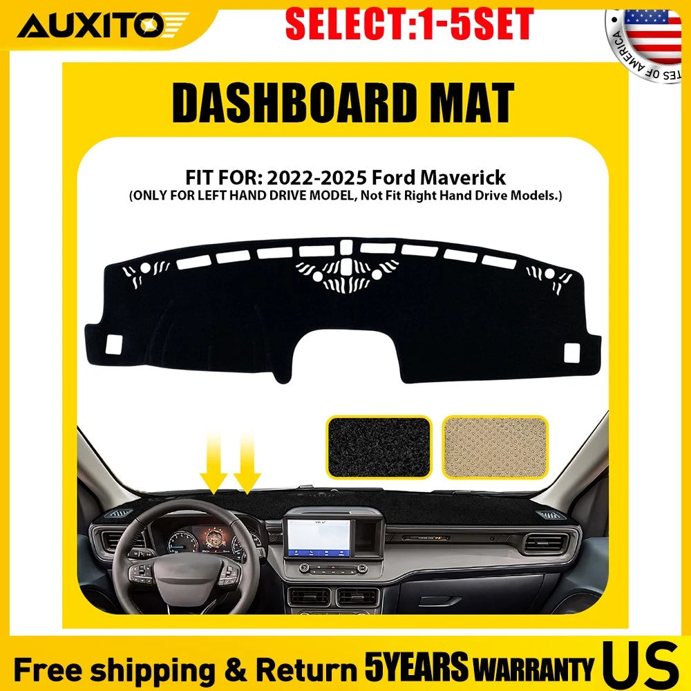 Dashboard Cover for Ford Maverick (2022–2025) Anti-Glare Dash Mat Pad