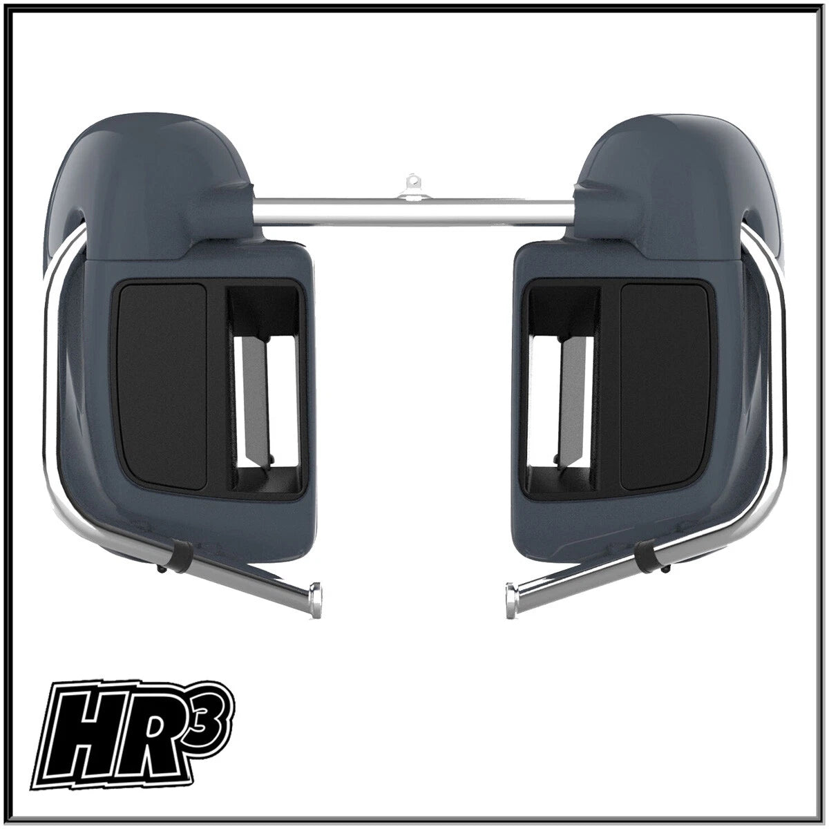 Lower Vented Leg & Crash Bar for Harley Street Road Glide (2014–2024) Gunship Gray