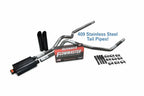 2.5" Dual Exhaust Kit for Ford F150 (2021–2025) - Stainless, Black Tip