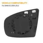 Rearview Mirror Glass Heated with Backing Plate for BMW X5 (2008-2013)