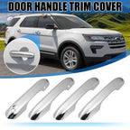 Set of 4 Exterior Door Handle Cover Trim for Ford Explorer (2020–2022) Silver Tone