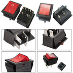 KCD4 Boat Shaped Switch with Red Light Indicator for Automotive