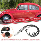 Set of 4 Spark Plug Wire Ignition Coil Cables No. 06A905430AK for Volkswagen Beetle 
