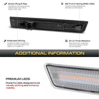 2X Clear Amber LED Front Side Marker Lights for Dodge Challenger (2015–2023)