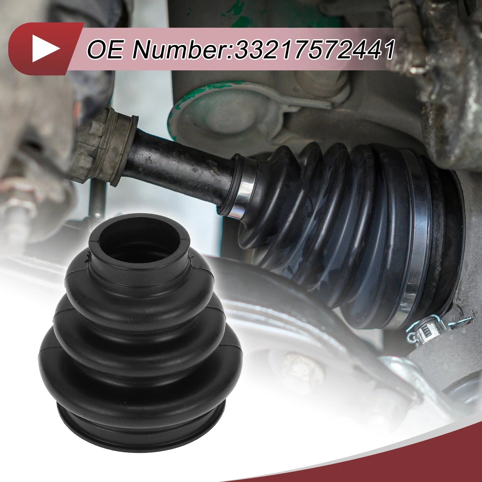 Outer CV Joint Boot Kit with Clamps for BMW 525i (2006–2007) - 33217572441