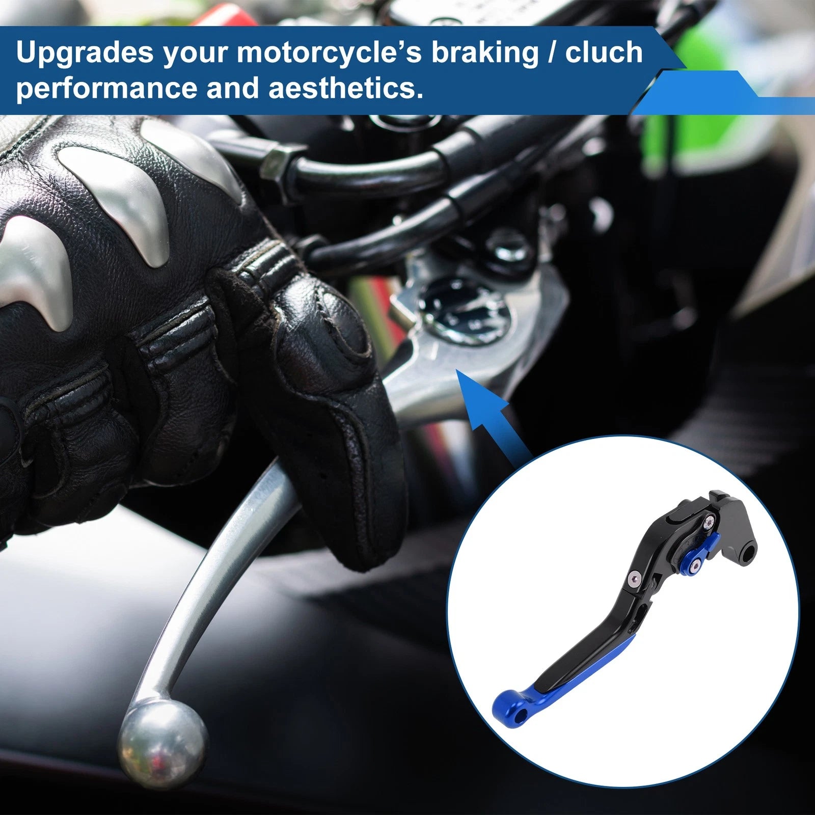 Adjustable Brake Clutch Levers for Honda CBR650R (2014–2022) Black Blue