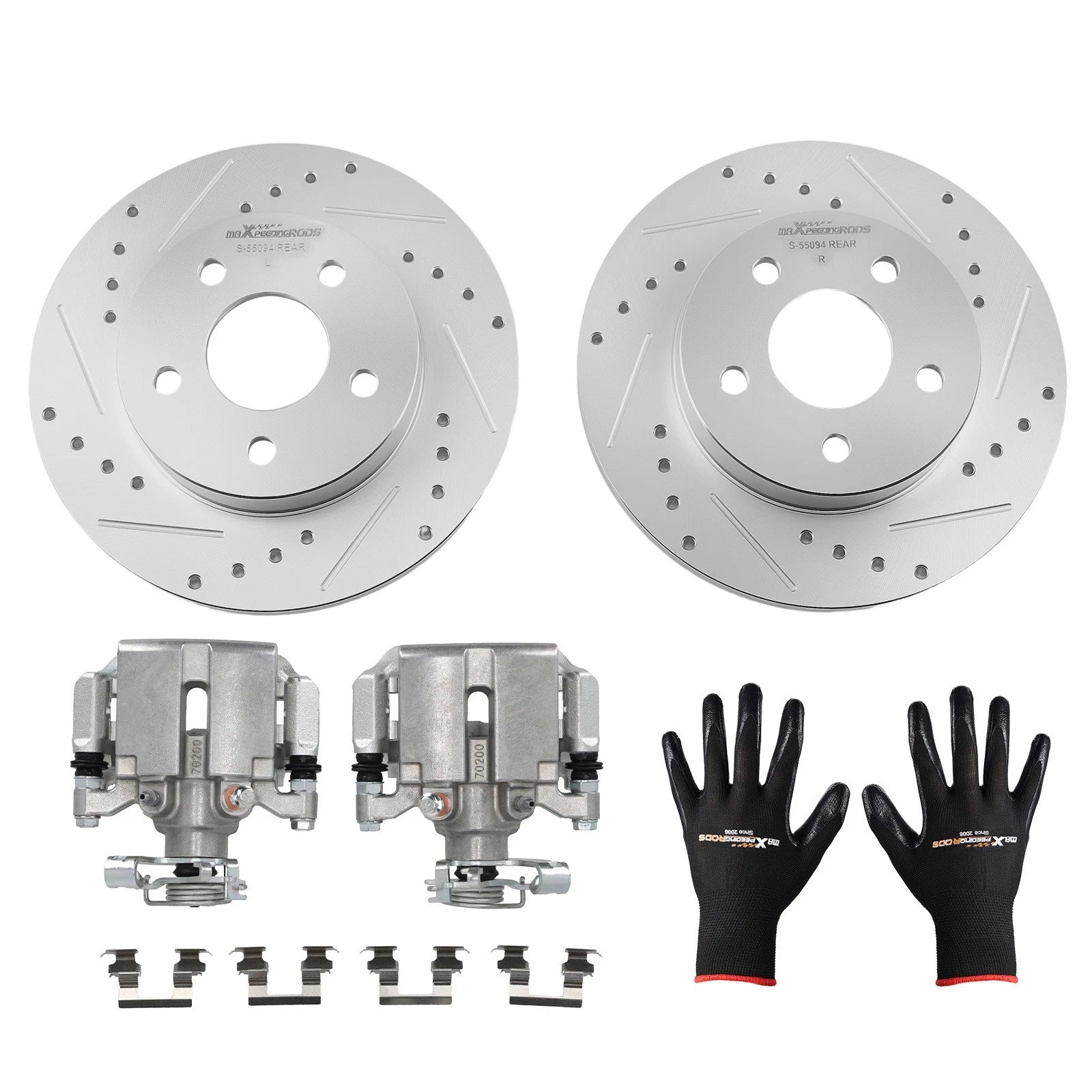 Rear Brake Rotors and Calipers for Chevrolet HHR (2008–2010) / Malibu (2004–2012) / Cobalt (2005–2008)