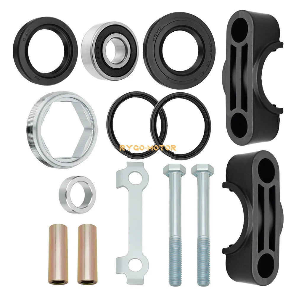 Steering Stem Bushing Bearing Seal Holder Nut Kit for Yamaha Raptor 350 660 700
