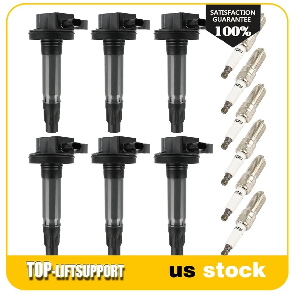 Set of 6 Ignition Coils and 6 Spark Plugs for Ford Taurus (2016)