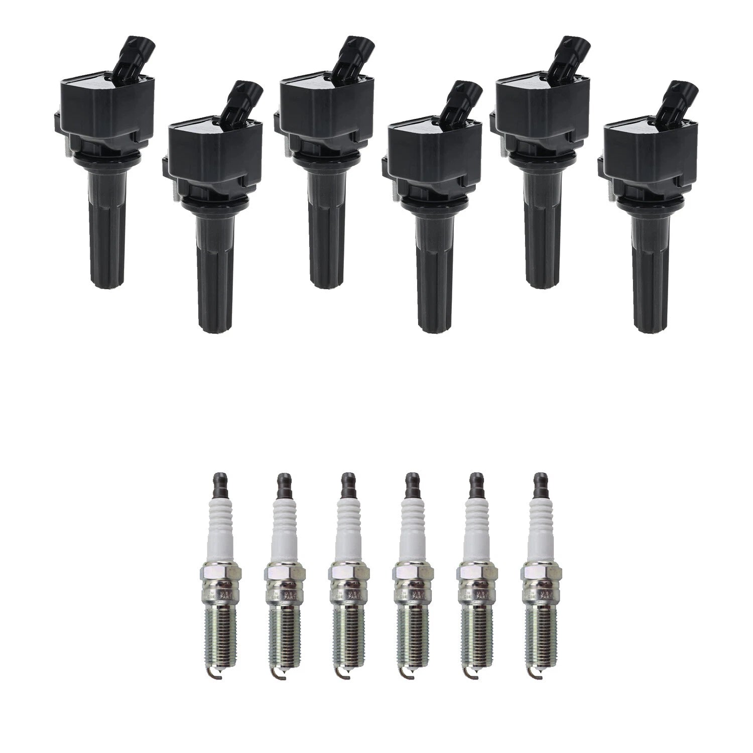 Set of 6 Ignition Coils & NGK Platinum Spark Plugs for Trailblazer L6 (2002–2009)