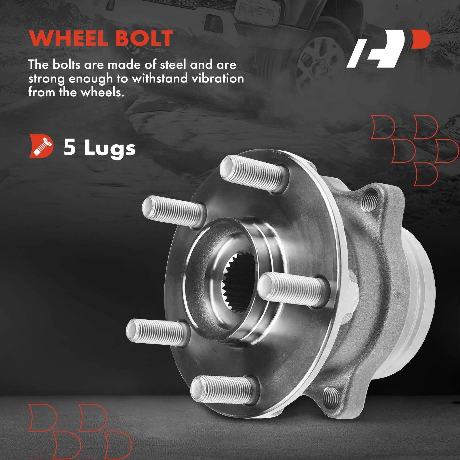 2X CV Axle Shaft & Wheel Hub Bearing for Subaru Forester (2014–2018)