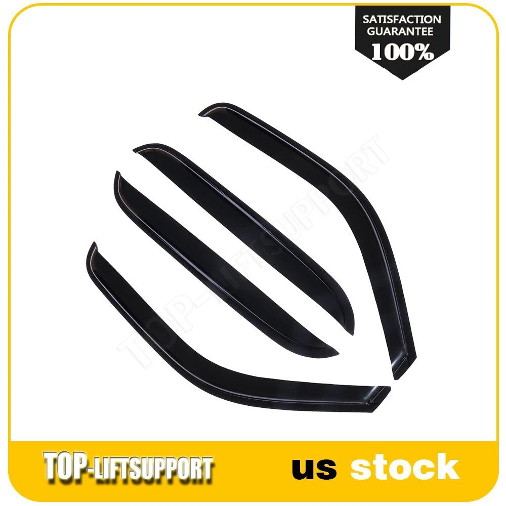 Set of 4 Wavy UV Window Visors for Silverado/Sierra Crew Cab