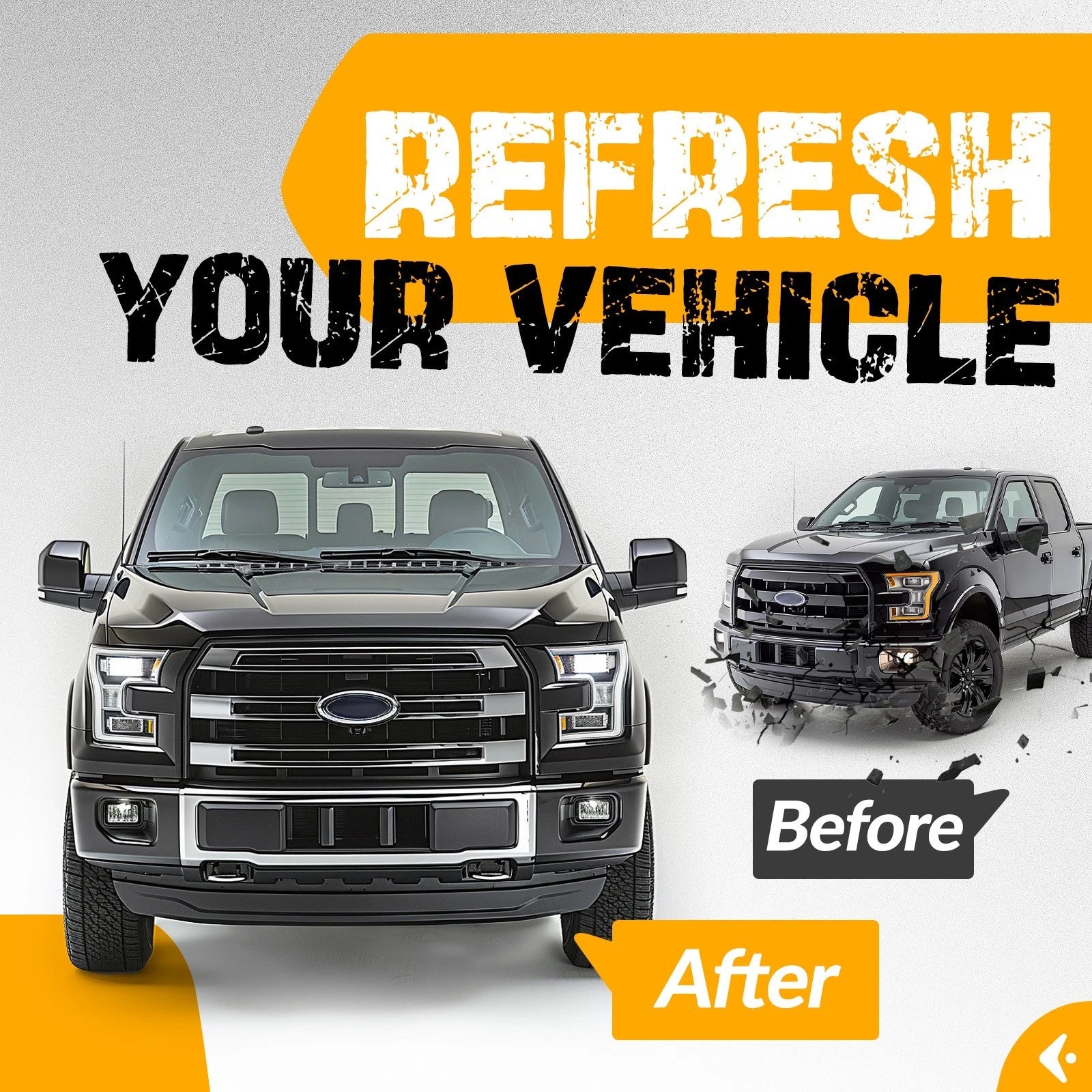 Front Bumper Face Bar for Ford F-150 (2015–2017) with Fog Light Holes