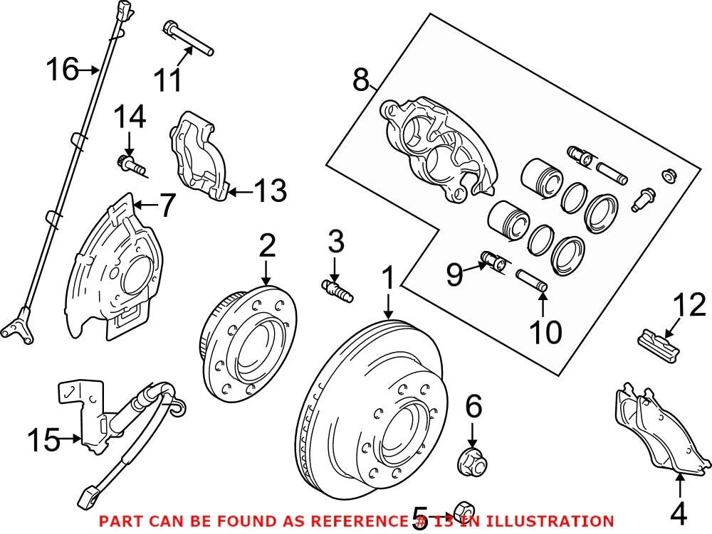 Front Disc Brake Caliper Bracket for Dodge Ram 2500 3500 (OEM)
