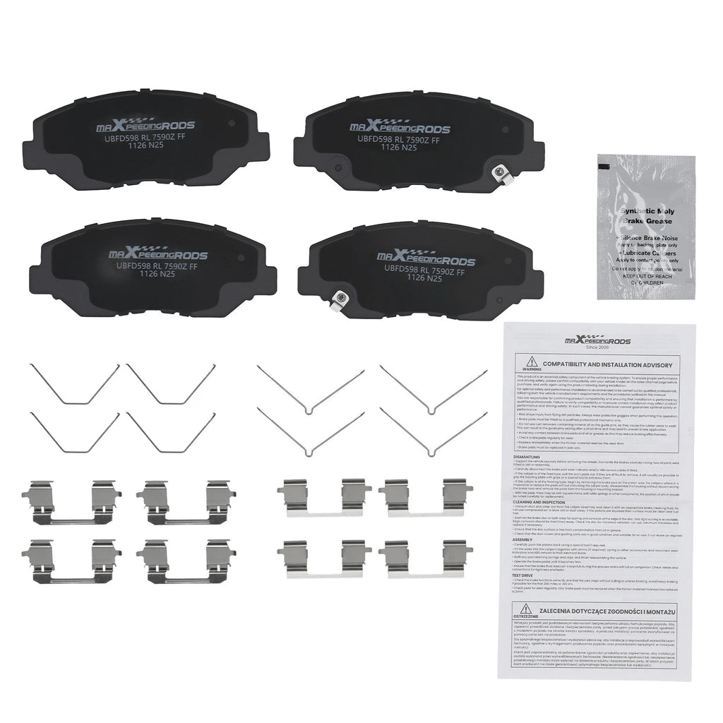 Front Brake Pads for Honda Civic Sport Touring (2017–2021)