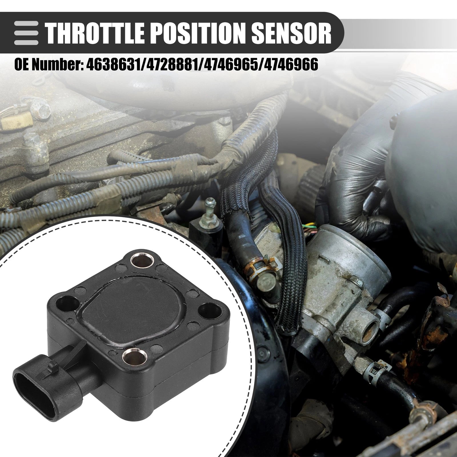 Throttle Position Sensor for Dodge D350 (1989–1993) No. 4638631/4728881/4746965