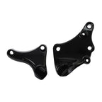 Black Passenger Footpeg Mounts for Harley Sportster 883 1200 (2014-2022)