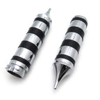 Chrome Needle Tubing Handlebar Grips for Harley XL Sportster (883–1200)
