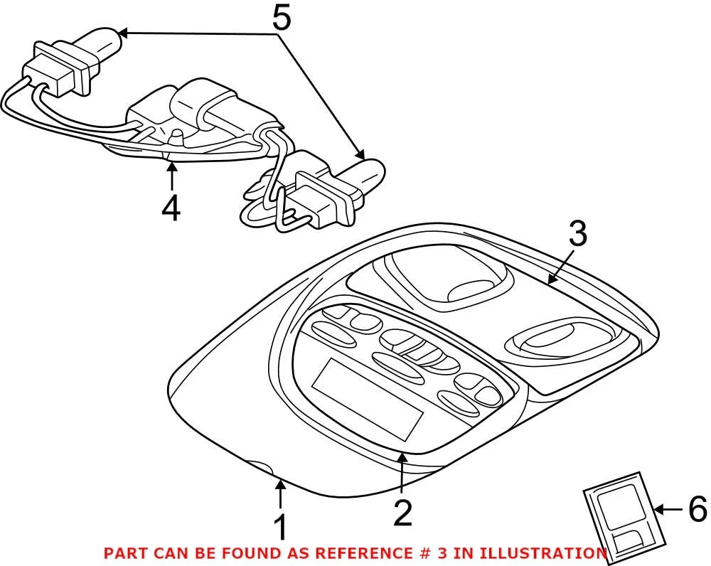 Genuine OEM Dome Light for Dodge Ram 3500 (2010–2018) 5JG58BD1AD