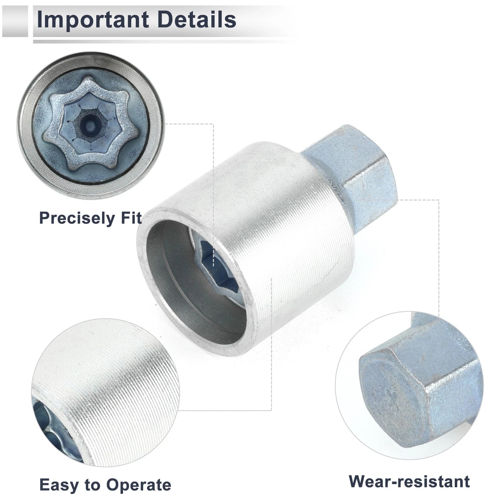 Type X Wheel Lock Lugnut with Bolt Kit Nut Removal Key for Audi A4L A5 (2013–2020)
