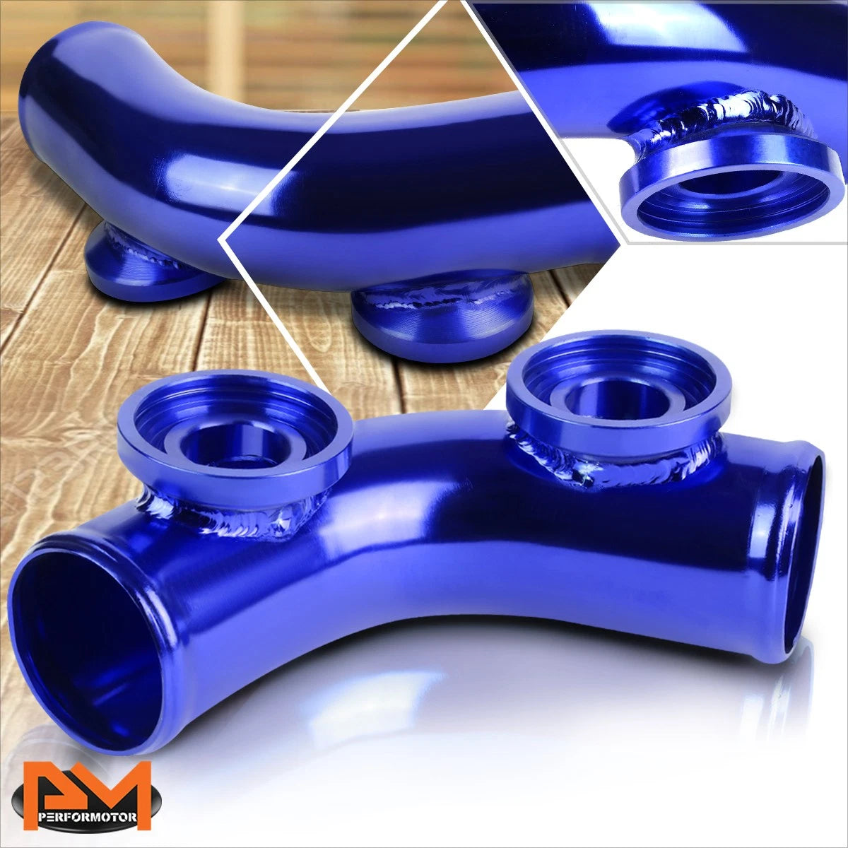 2.5" OD Aluminum 70 Degrees Bend Turbo BOV Adapter Flange Pipe for