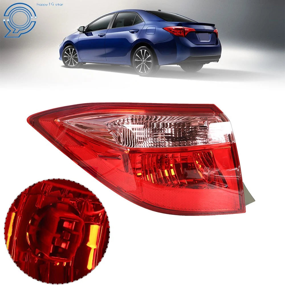 Left Outer Tail Light Assembly for Toyota Corolla Sedan (2017–2019) Red