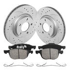 Front Drilled Slotted Rotors & Ceramic Brake Pads for Mazda 3 (2004–2013)