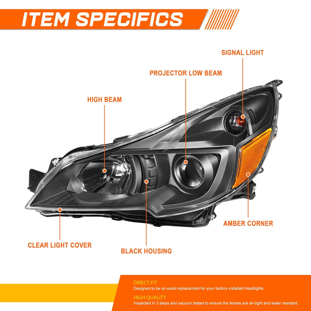 Set of 2 Carbon Fiber Housing Headlights for Chevy Avalanche Silverado (2003–2007)