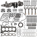 Piston Gasket Rebuild Set w/ Crankshaft & Rods for Hyundai Kia (G4NH)