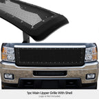 Upper Black Mesh Grille for Chevy Silverado 3500 (2011-2014)