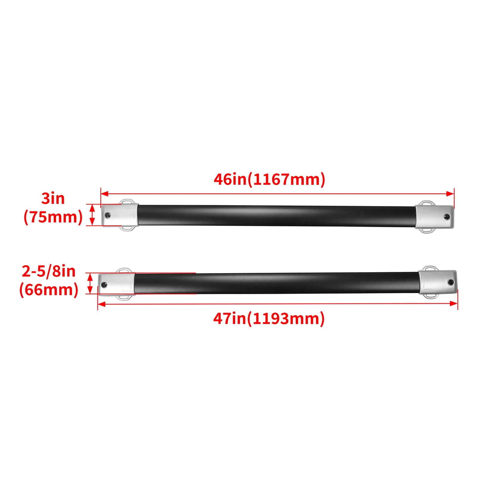 Set of 2 Aluminum Roof Rack Cross Bars for Lexus GX460 (2010–2023)