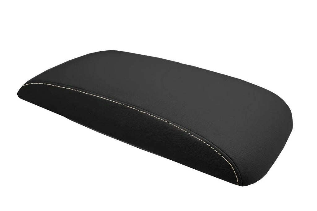 Leather Console Lid Armrest Cover for Honda Element (2007–2011) Beige Stitch