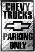 Parking Only Sign for Chevy Trucks (12" x 18")