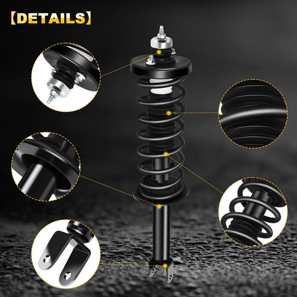 Set of 2 Rear Complete Struts with Coil Springs for Honda Accord (2013–2015)